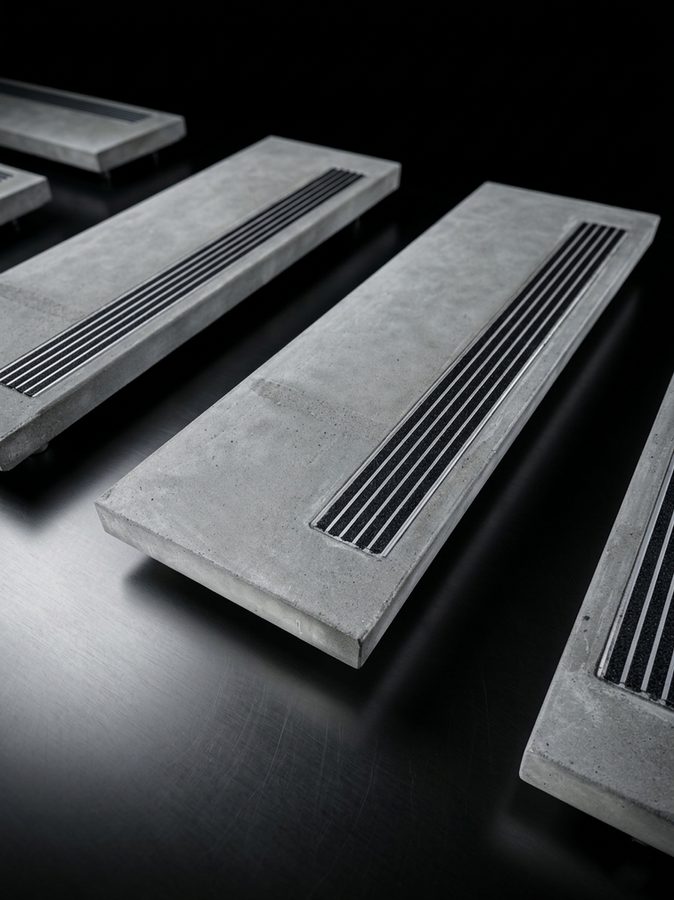 Abrasive Step Tread — precast concrete & cast stone, Mohan's Precast NYC