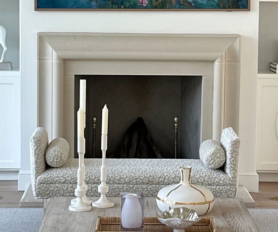 Bullnose Fireplace — precast concrete & cast stone, Mohan's Precast NYC