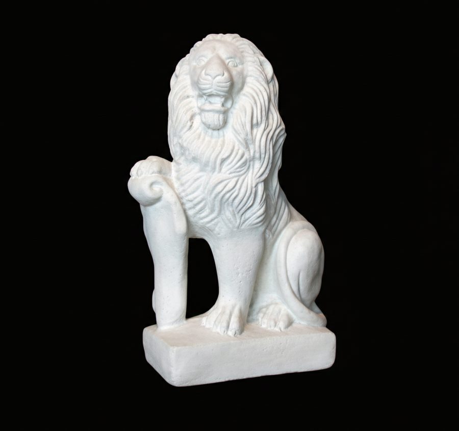 Left / Right Lion with Shield — Decorative Statue | architectural precast concrete & cast stone, Mohan's Precast NYC