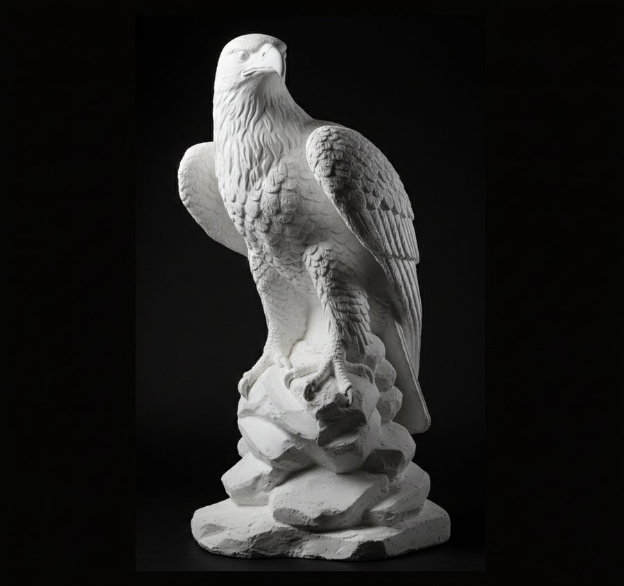 Sitting Rock Eagle — precast concrete & cast stone, Mohan's Precast NYC