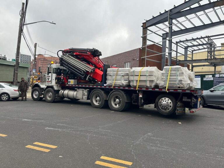 Grover Cleveland High School Q project with Limestone Coping Stone & Band Stone by Mohan’s Precast USA, NYC, Jan 2024