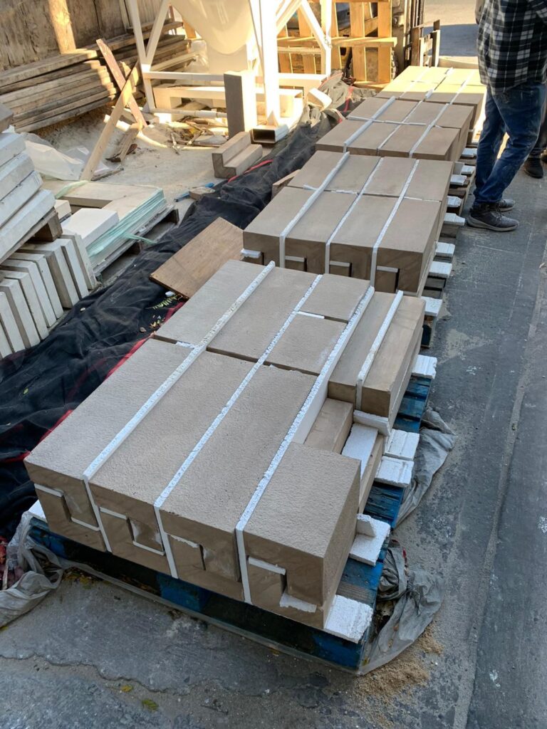 Bushwich HS K precast quoin by Mohan’s Precast USA, NYC, May 2020